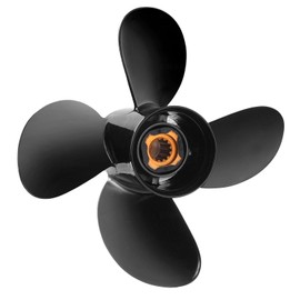 Meruzue 10.3x13 Upgrade OEM 48-8M8026630 Aluminum Boat Propeller(Interchangeable Hub Kits Included) fit Mercury Engines 25-70HP,13 Spline,4 Blades,RH