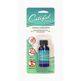 Cutiful Nails Professional Manicure Masking Fluid with Aloe, No More Messy Nail Polish, Liquid Tape