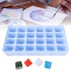Gouache Paint Box 24 Well Storage Palette Box Portable Plastic