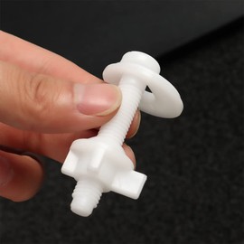 MEISO Toilet Seat Screws, (2 Packs) Toilet Seat Screws Toilet Seat Universal Toilet Seat Hinge Bolts and Screws, Nuts and Washers, Replacement Parts for Fixing Top Mount Toilet Seat Hinges