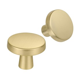 goldenwarm Kitchen Cabinet Knobs Gold Dresser Drawer Knobs - 25 Pack Brushed Brass/Gold Cabinet Drawer Handles Zinc, Mushroom