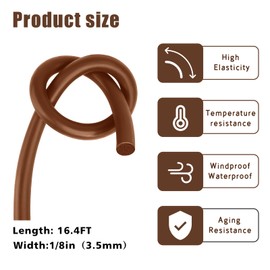U0U 1/8 Inch Backer Rod,Brown Backer Rod Caulk Saver for Gaps and Joint Concrete Filling, 16.4Ft Brown Concrete Expansion Joint Filler (1/8 inch *16.4 feet)