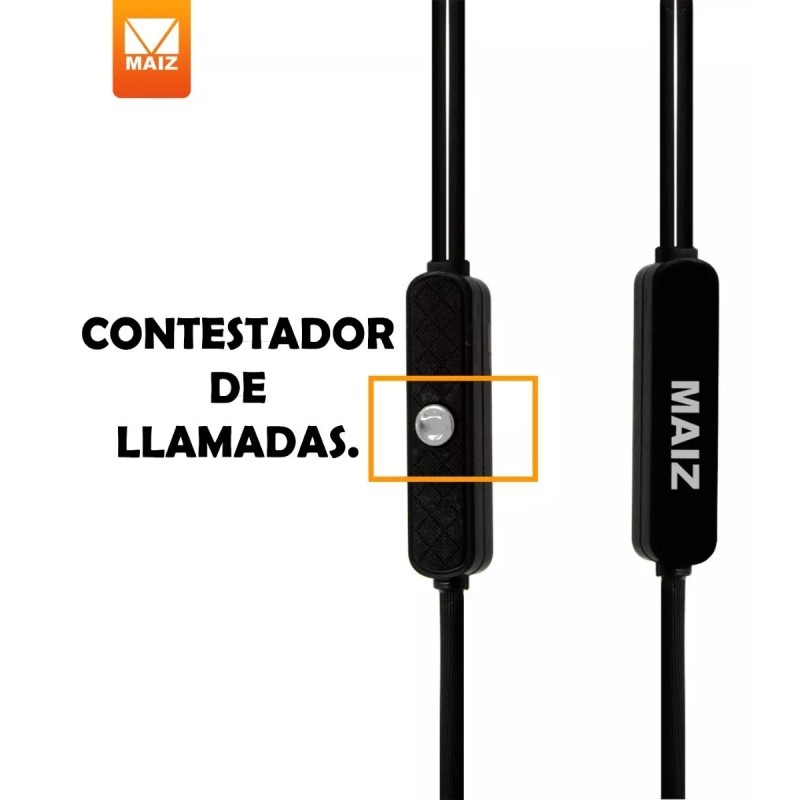 Maíz 4pz Audifonos Alambrico Manos Libre Microfono In Ear Celular