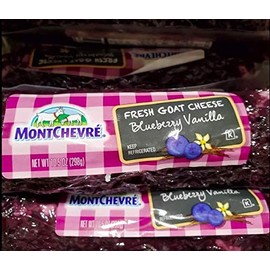 2 pack of 10.5 oz Montchevre Fresh Goat Cheese with Blueberry Vanilla -Kosher - Total 21oz