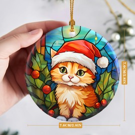 Christmas Ornaments, Touber Cat Ornament, Cat Christmas Ornament, Christmas Tree Ornaments, Cat Hanging Decor, Christmas Decorations, Cat Lovers Gifts