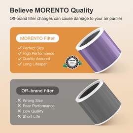 MORENTO HY1800 Genuine Air Purifier Replacement Filter, Ture HEPA Filter for HY1800 Air Purifier, Efficiency Activated Carbon, 1 Pack, Smoke Version