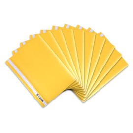 Oxford A4 Plastic File Folder, Yellow, Pack of 10
