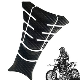 QIUMING Carbon Fibre Universal Motorcycle Tank Pad Protection Carbon Fibre Tank Pad Motorcycle Sticker Pad for Motorcycle Tank Suitable for Most Motorcycles Protects the Motorcycle (Black)