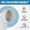 3 Inch PVC Termination Vent with Stainless Steel Screen, 90