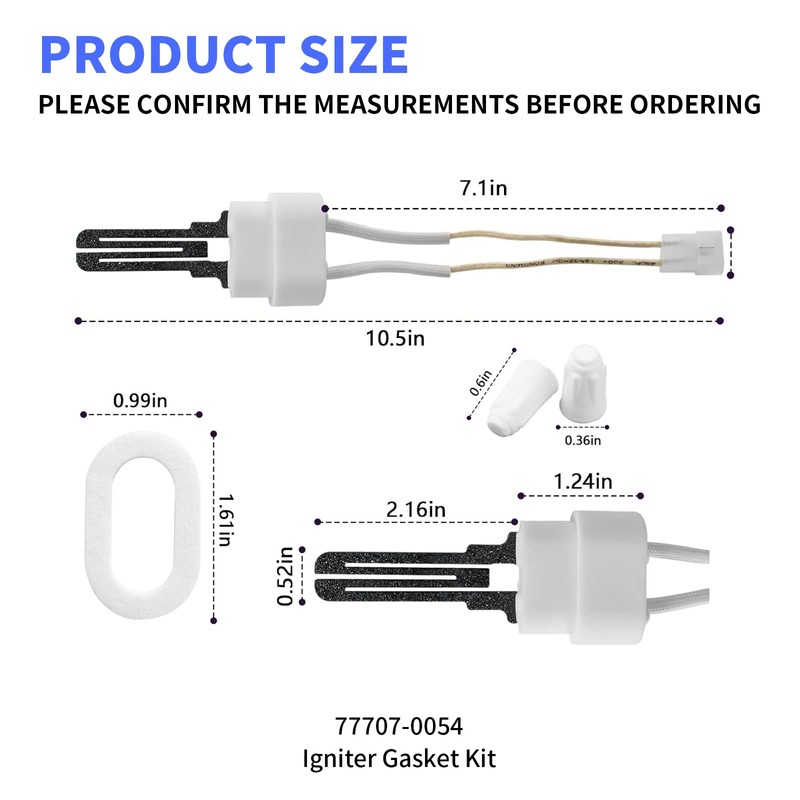 77707-0054 Pool/Spa Heater Compatible with Pentair Sta-Rite, Max-E-Therm, MasterTemp Igniter