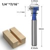 Bestgle Carbide Router Bit 0.25 inch (6.35 mm) 2 Keyhole