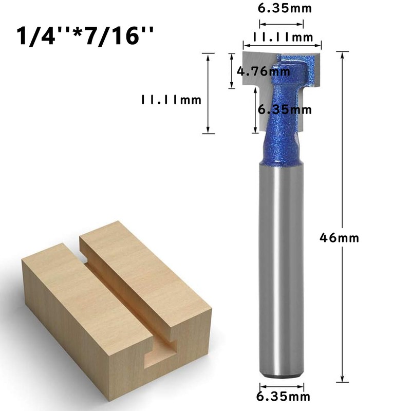 Bestgle Carbide Router Bit 0.25 inch (6.35 mm) 2 Keyhole