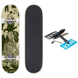 [CCS] Social Camouflage Bar Skateboard Complete - Green - 7.75"