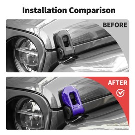 JWWY Hood Latches Decor Hood Hinge Cover Trim Compatible with 2018-2024+ Jeep Wrangler JL JLU Sports Sahara Freedom Rubicon Unlimited Gladiator JT 2-Door & 4-Door 4pcs Purple