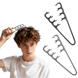 Shadow Brush, Men's Styling Hair Brush, Set of 2, Bangs, Volume, Shadow Brush, Men's Hair Brush, Shadow Permass Styling, Men's Hair, Hair Care, Forbate, Hair Flow Improvement, Thinning Hair Lift Clip, Parting, Texture Comb, Center Dividing, Wave Brush, C