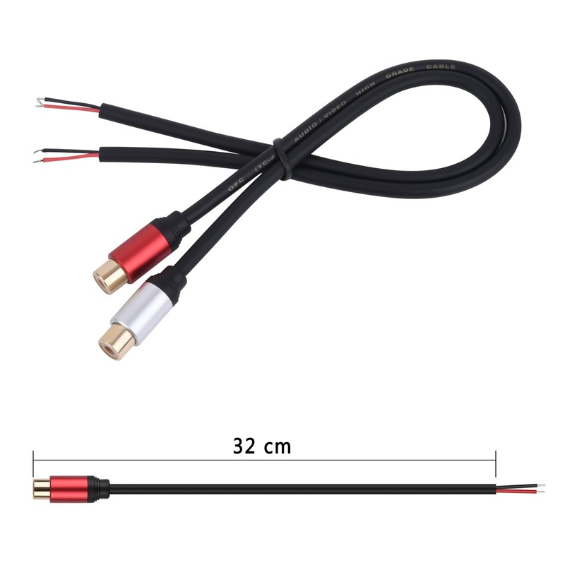 sovunis 2Packs Speaker Wire RCA Audio Both Female Plug Jack