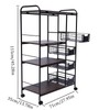 ILWorkTLs 4-Tier Free Standing Kitchen Bakers Rack,Kitchen Cart with 4