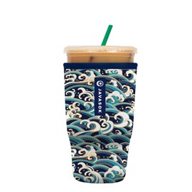 Sok It Java Sok Iced Coffee & Cold Soda Insulated Neoprene Cup Sleeve (Perfect Wave, Large: 30-32oz)