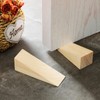 6 Pcs Wooden Door Stopper Wedge Non Slip Firefighter Wood