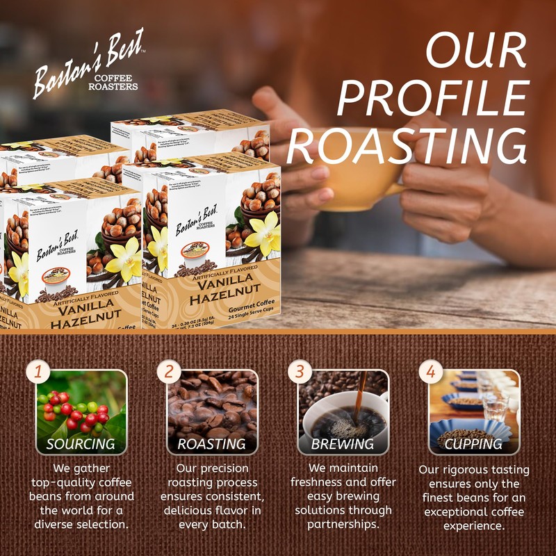 Boston’s Best - Vanilla Hazelnut Delicious Medium Roast Flavored Gourmet
