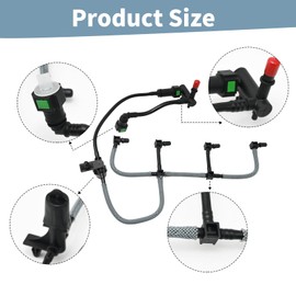 Hoypeyfiy Fuel Injector Leak Off Return Pipe with Sensor Replacemnet for Ford Transit Connect Focus Mk2 C-Max Mondeo Mk4 Galaxy S-Max 1.8 TDCI Replaces 1521487 4M5Q9K022AG 1352449 1369175