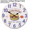 American Wall Clock, 13.4 inches (34 cm), Hamburger A111, Wall