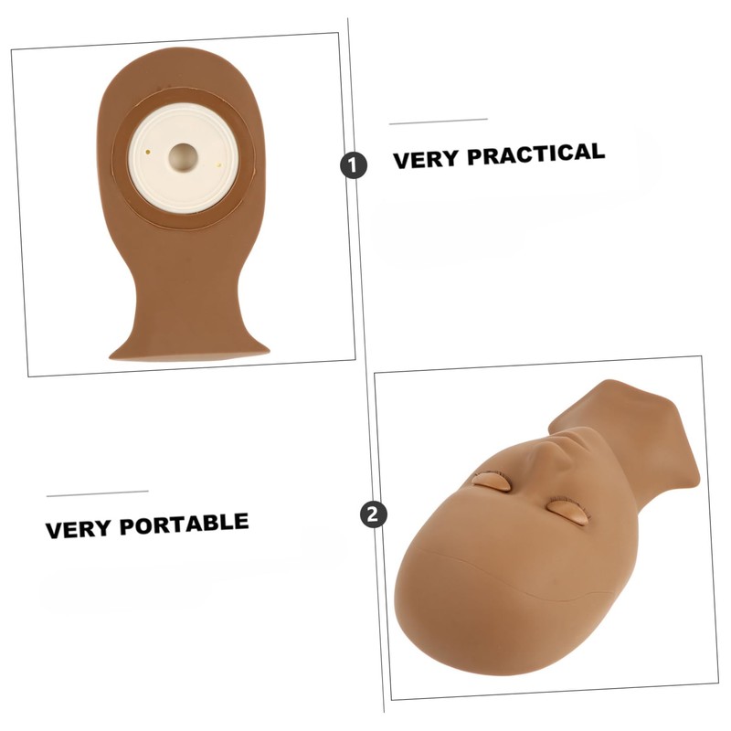 Healvian 1pc Training Mannequin Head with Replaceable Eyelids Realistic Makeup