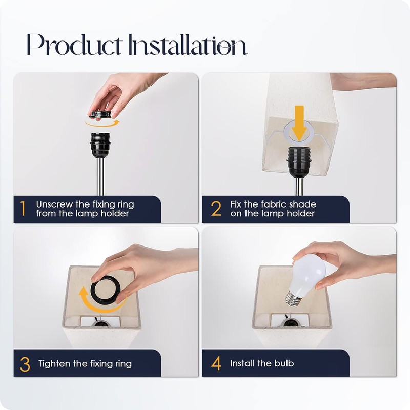 Bedside Lamp with USB Ports - Touch Control Table Lamp