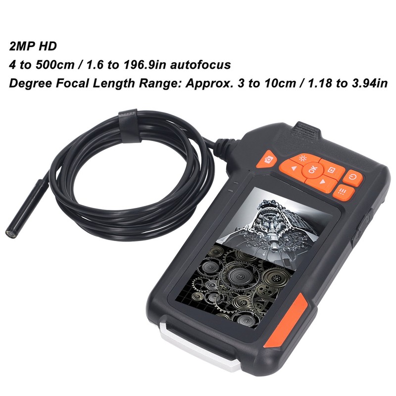 4.5in Industrial Endoscope Digital Display Waterproof Photo Record 1080P 8mm
