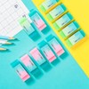 Eterspr 10 x Jelly Colouring Pencil Eraser, Gradient Jelly Eraser,