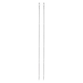 sourcing map 2PCS Upholstery Needle Large Eye Extra Long 12in Sewing Needles Straight Hand Needles Easy to Thread Stainless Steel for Furniture Leather