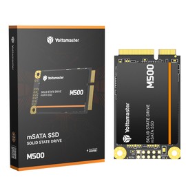 Yottamaster M500 512GB mSATA SSD SATA III 6Gb/s, mSATA Internal Solid State Drive Up to 500MB/s, Mini-SATA with 3D NAND, Compatible with Ultrabooks Desktop PC Laptop, All-in-One PCs, 30x50mm