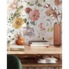 Coloritto Garden Flowers and Birds Peel and Stick Wallpaper |