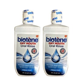 Biotene Dry Mouth Oral Rinse, Fresh Mint 8 oz (Pack of 2)