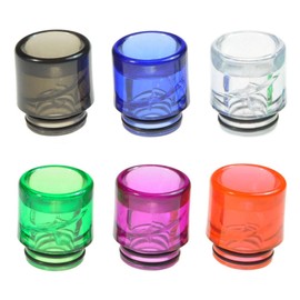 Armerah Anti Spit Back 810 Drip Tip eCig Mouthpiece Short/Wide Plastic/Opaque 5 Pack Assorted Colours