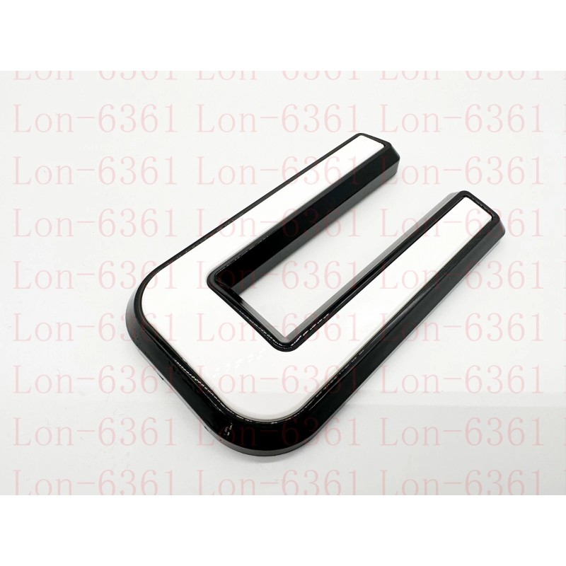 Auto Front & Rear GMC White Black OVERLAY Emblem Badge