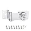 1 Pack Password Rotary Hasp Locks, Collapsible Solid 304 Stainless