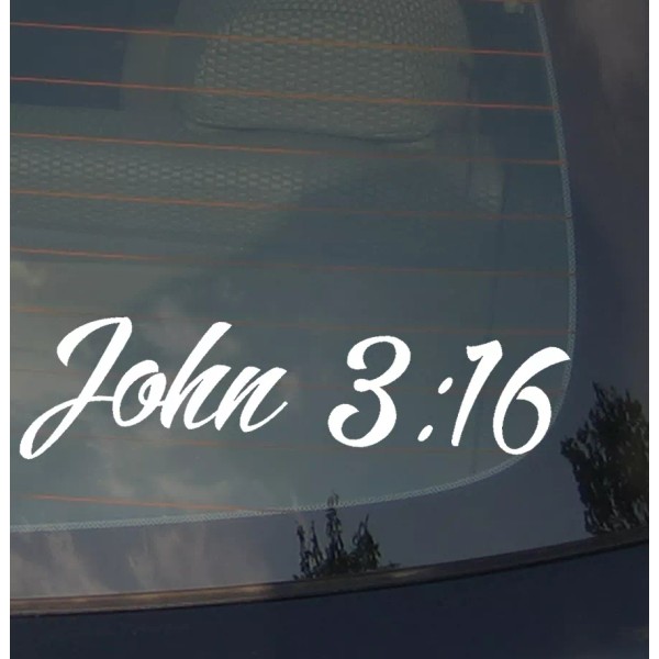 OwnTheAvenue John 3:16 Bible Jesus Christian Christ Holy Spirit Vinyl