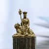 Chufan Mini Ksitigarbha Bodhisattva Sitting on Tiger Tiny Buddha Statue