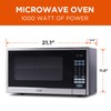 Commercial Chef Countertop Microwave, 1.1 Cubic Feet, Black With Stainless