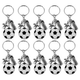 YARNOW 12 Pack Soccer Keychain for Boys Soccer Party Favors Kids School Carnival Reward Soccer Theme Birthday Party Treat Bag Fillers