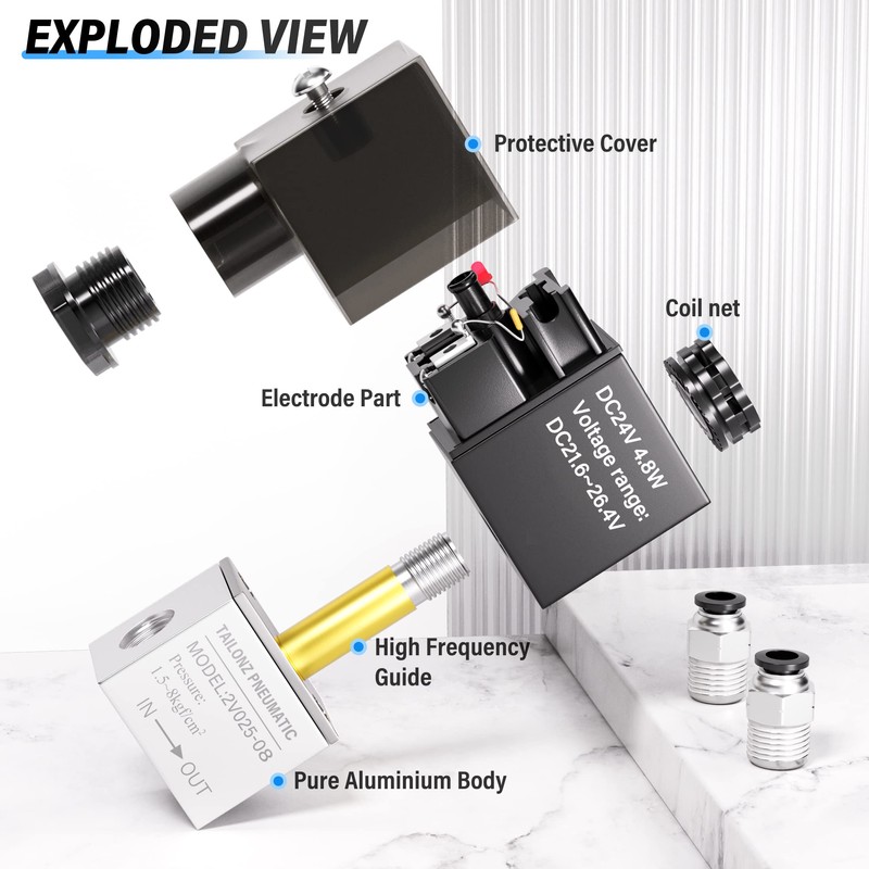 TAILONZ PNEUMATIC 1/4 inch NPT 24V 2 Position 2 Way