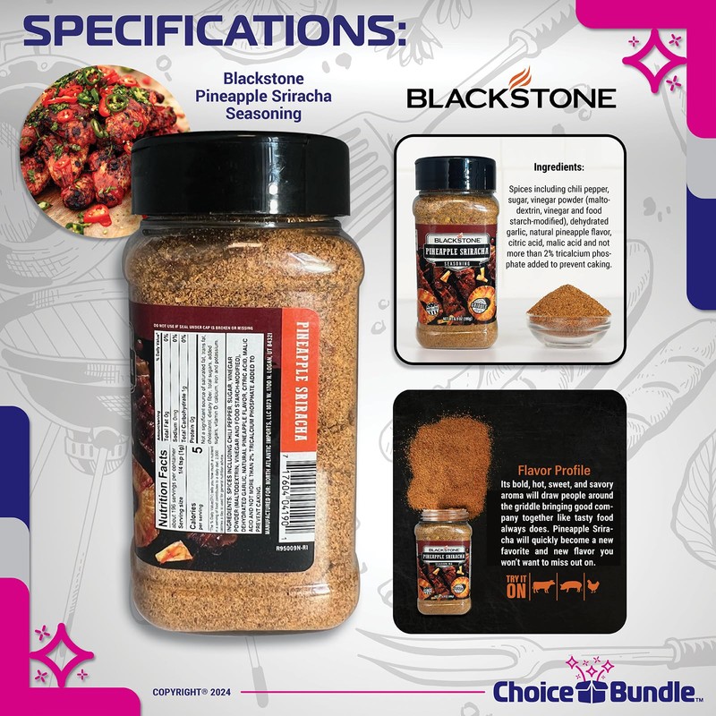 Blackstone Sweet Maple & Pineapple Sriracha Seasoning - Gourmet Griddle