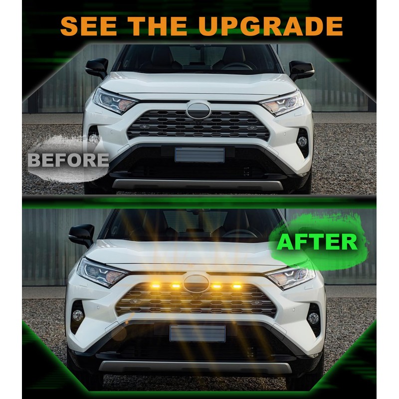 LED Grille Lights for 2019-2024 Toyota RAV4 Front Grill Light