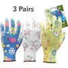 Ladies Deluxe Gardening Work Gloves (3 Pairs) Gift for Women