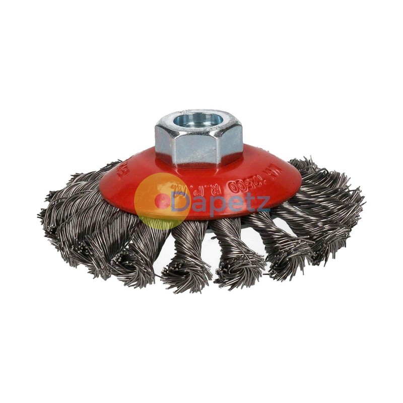 BlueSpot Tools M14 4.5-inch Semi Flat Knotted Wire Wheel