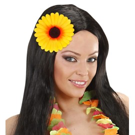 Widmann 01320 Hair Clip Sunflower Hippie Flower Child Costume Accessory Carnival Theme Party