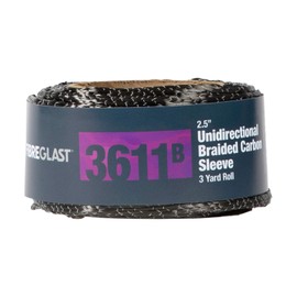 Fibre Glast Unidirectional Carbon Fiber Sleeving – High-Strength Graphite Tubing To Bond & Reinforce Hoses, Hockey Sticks, Oars, Golf Clubs, Studs, Cylinders & More – 15-20 Oz, 3 Yards, Made In USA