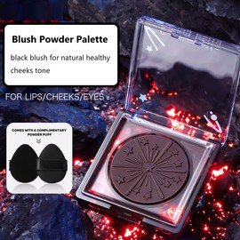 KARLOR Blush Palette, Matte Blush Powder, Black Blush Powder, Peach Colour for a Natural Blush and a Healthy Complexion