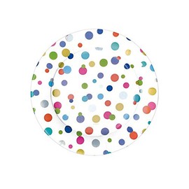 Caspari Confetti Brights Paper Salad & Dessert Plates - Pack of 8